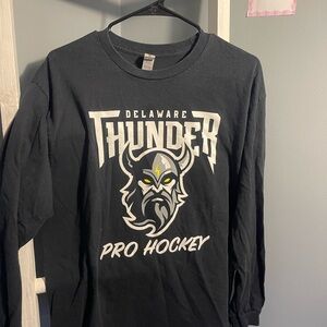 Gildan Black Delaware Thunder Long Sleeve Shirt